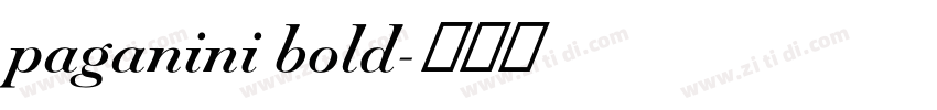 paganini bold字体转换